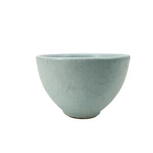 vintage small duck egg blue Tea cup Bowl art pottery marked 1878 kitchen dining